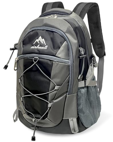 VINPAM Wanderrucksack, 30 l, leichter Rucksack, wasserdichter Rucksack für Damen und Herren, mit Trekkingstock-Befestigungsgurten, langlebig, wasserabweisend, Tagesrucksack für Schule, Camping, Reisen