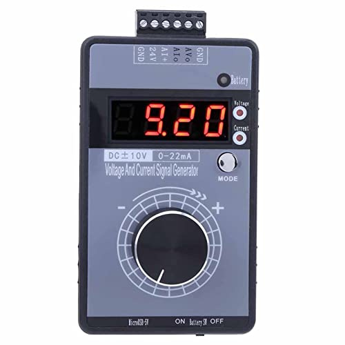 Bamjour Generatore di Semaforo, Generatore di Tensione di Corrente DC 0‑10V 0/0‑22mA Simulatore di Interfaccia Tester di Tensione di Corrente con Display a 4 Cifre di Dinamica per Debug del Pannello
