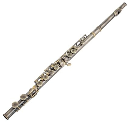 Professionelle Leistung Flöte 16 Geschlossene Löcher C Ton Vernickelte Flöte E Taste Professionelle Leistung Langlebig(Antique Bronze)