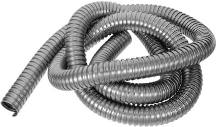 CALLARON Tubo Flessibile per Condotti Elettrici in Acciaio Inox 304 da 38mm, Guaina Protettiva Antiruggine per Cavi, Resistente alle Intemperie, per Cablaggio in Garage e Uso Esterno, 3