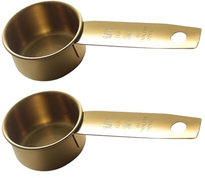 Cucharas medidoras de acero inoxidable de 30 ml, ergonómicas, mango largo, para cocinar y mezclar, cuchara medidora para hornear