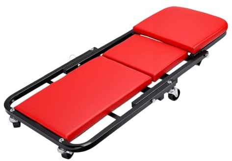 Luocute Under Car Roller Creeper, 3 i 1 Design Low Profile (Röd)