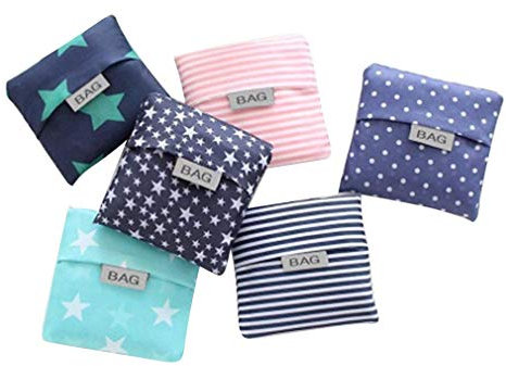 Kaxich 4 Stück Faltbare Einkaufstaschen Wiederverwendbar Einkaufstasche Einkaufsbeutel, Maximale Belastung ist bis zu 20KG, 55 x 33 x 8cm