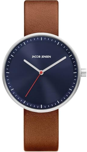 Jacob Jensen DamenArmbanduhr Analog Quarz Leder JJ286