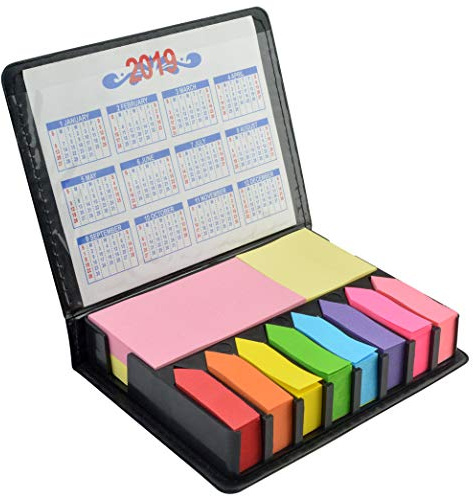2000 Pieces Page Markers Tabs Page Flags Sticky Index Tabs Arrow Flag Tabs, Fluorescent Color Note Page Markers Labels Sticky Notes Writable File Flags with PU Box, 11 Colors 3 Sizes