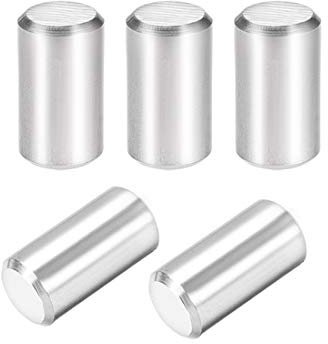 sourcing map 5 Stück Zylinderstifte 10mm X 15mm Passstift 304 Edelstahl Zylindrischer Regalstützstift Befestigen Elemente Silber