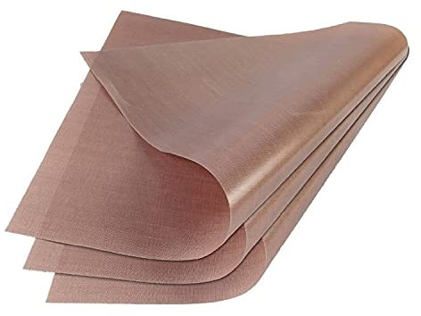 TPCYAN Grillmatte Ofen Liner, 3 Stück/Set 40 * 60 cm / 30 * 40 cm- Wiederverwendbare Backmatte Blatt ölfestes Papier Backenofen Werkzeug Non-Stick-Schiff mit Rolle (Color : Brown, Size : 60x40cm)