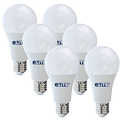 eLITe LED Lampe E27, 11W, 865, 6500K, Tageslichtweiß, 1100lm, 240°, ersetzt 75W, 6 Stück