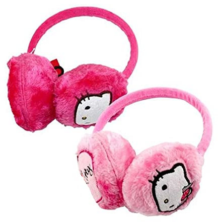 BWR Kitty Soft Fluffy Adjustable Ear Muffs Pink