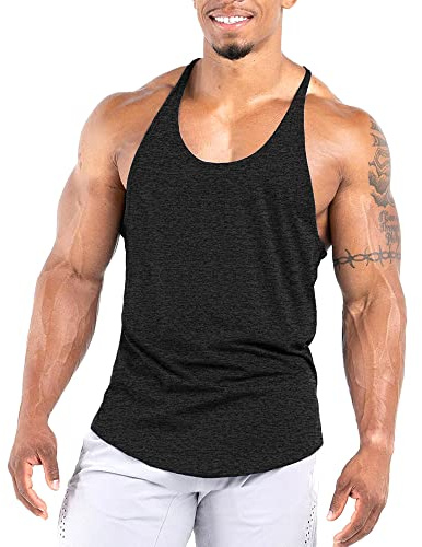 Agilelin Canottiera Uomo Palestra Allenamento Canotta Bodybuilding da Ginnastica ad Asciugatura Rapida(Nero/S)