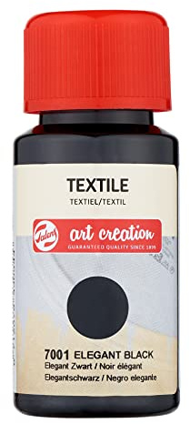 Talens Art Creation Textile Paint 50 ml - Elegant Black - Fabric Paint for 50% Cotton Fabrics