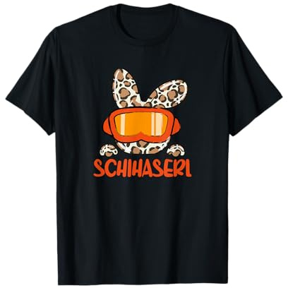 Ski Haserl - Skifahrerin Apres Ski Party Leoprint T-Shirt