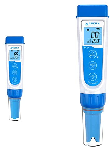 Apera Instruments PH60F Premium pH-Meter mit flacher Elektrode & EC60 Premium Leitfähigkeits-Messgerät (±1% Genauigkeit, EC/TDS/Salzgehalt Messung, austauschbare BPB-Elektrode, wasserfest)