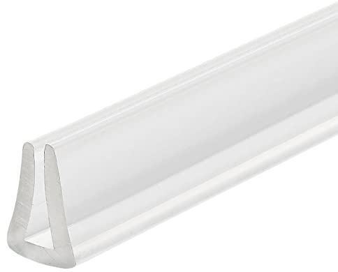 sourcing map U-Kanal-Kantenverkleidung, 3,5 m lang, Gummidichtung, Kantenschutz, passend für 2–3 mm Kanten, (B x H), transparent