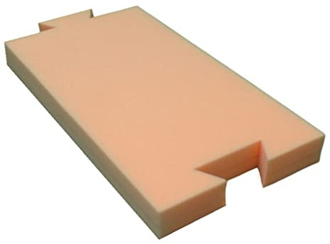 Schaumstoffplatten für Bierbank – 2er Set (je 45x25x2,5 cm, Gesamtlänge 90 cm) – Polster für Bierzeltgarnitur, individuell erweiterbar, Farbe Natur