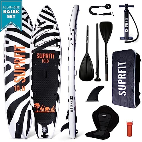 SUPRFIT Stand Up Paddling Board, SUP Board als aufblasbares Komplett-Set, Stand Up Paddle Board mit doppelter PVC Schichtung, Stand-Up Paddling, Standup Paddleboard bis max.150 kg