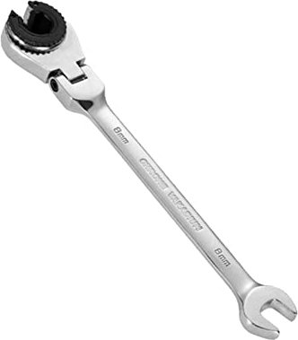 Herramientas de Hardware Llaves de Boca 1 Pieza Llave de trinquete de Tubo Llave combinada 8-14 Herramientas Extremo Flexible Cabeza Flexible Métrica (8 mm)