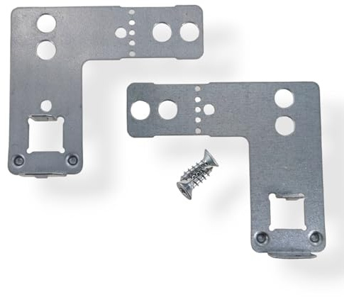 DL-pro Kit de montage pour Bosch Siemens 622456 00622456 - Équerre de montage droite/gauche pour lave-vaisselle comme iQ100, iQ500, iQ700, classe extraordinaire Maxx Logixx Serie 2 4 6 SilencePlus