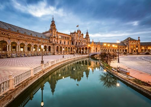 Ravensburger Puzzle 1000 bitar Piazza Spagna, Sevilla - Pussel Vuxna +14 år gammal, 70 x 50 cm, Pussel för vuxna, Sevilla Foton, Presentidéer