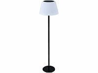 Lunartec Terrassen Stehlampe: 8er-Set Solar-LED-Tisch- & Stehleuchte, Fernbedienung, RGB&CCT, 400 lm (Nachttischleuchte, Balkonleuchten, Gartenleuchte Standleuchte)