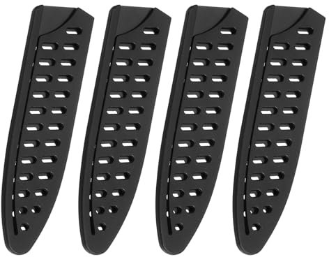 QUARKZMAN 4 Uds Fundas para Cuchillos Protectores de Borde de Hoja para Cuchillo de Chef de 6 Funda Protectora de Borde de Hoja Funda de Cuchillo Universal para Cocina, Negro