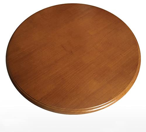 Lazy Susan Table de salle à manger ronde en bois massif robuste pivotant à 360° Plateau de service silencieux et lisse Grand format 91,4 cm Marron clair