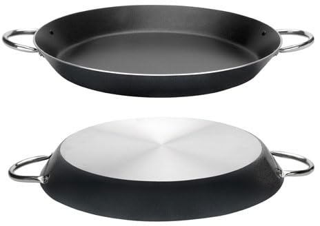 Genérico Paellera nero 50 cm - Aluminio - Antiadherente - 14 raciones | Cepa Plaza