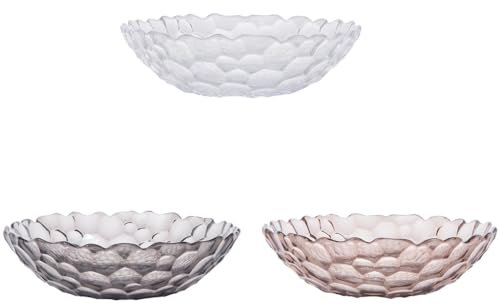 MMIAOO Frutero Set de 3 Ensaladeras y Plato para Snack Apilable, Ideal para Ensalada, Fruta, Cereales, Snack, y Más