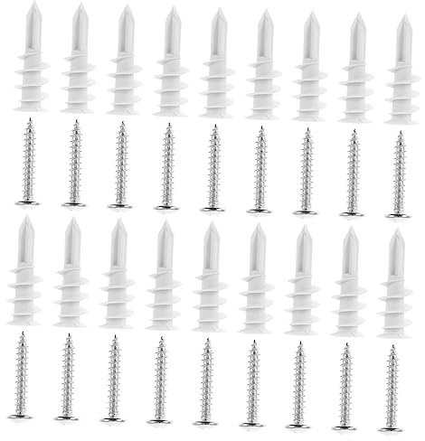 Cabilock 50sets Kit Di Per Cartongesso Autoperforanti Viti Autofilettanti Per Cartongesso Resistenti Al Peso Adatti Per Appendere Staffe Decorazioni Aste Per Tende Cornici Pannelli Di Rives