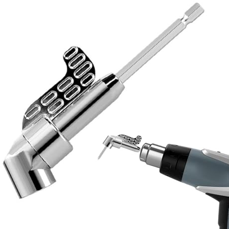 Drill Angle Adapter - Bit Attachment,Electric Tool Accessories 105 Degree Angled Drill Adapter for Tight Spaces Carpenters Adults Men