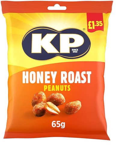 KP Peanuts 16 x 65g £1.35 PMP Bags Source of Protein and High in Fibre (Honey Roast Peanuts)