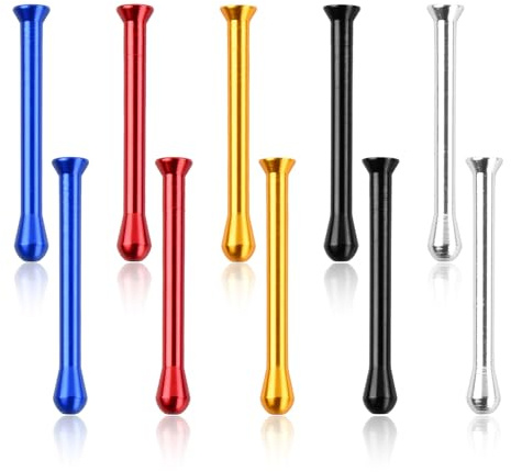 5Pcs Metallo Snuff Paglia,Portatile Metallo Kit,Snuff Straw Sniffer,Portatile In Alluminio Snuff Paglia Snifferper Tabacco Fiuto,Potere,Sale (5 colori)