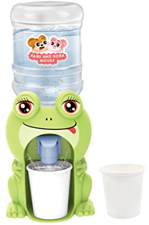 Peosaard Mini Dispensador De Bebidas, Dispensador De Agua para Niños Mini Agua 190 Ml Bebidas De Simulación con Taza De Tanque para Niños Sin Batería Rana