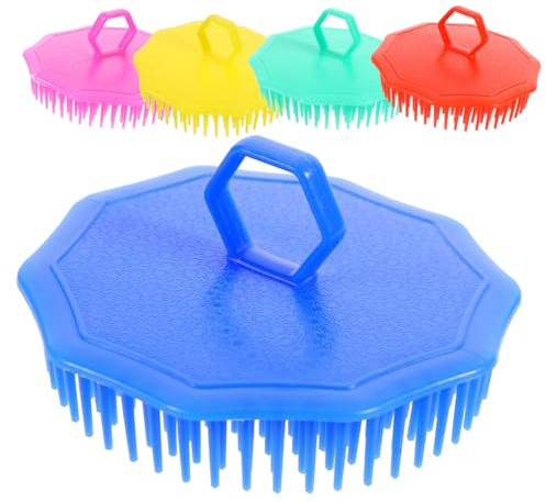 SWETRACE Set 5 Pezzi Pettine Massaggiatore per Capelli in Plastica con Funzione Antiforfora e Antiprurito per Salone e Uso Personale Colore Casuale