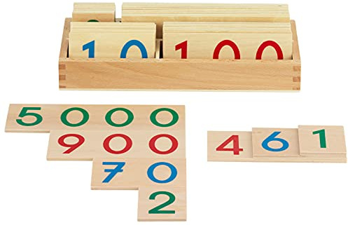 MontiPlu Zahlentafeln Zahlenkarten 1-9999, 37-teiliges Montessori-Material | Made in Germany, Freiarbeitsmaterial Stellenwerte