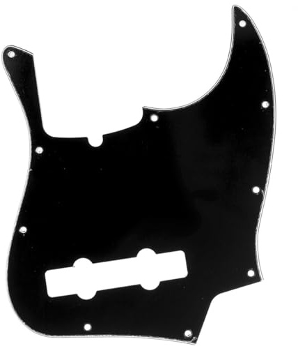 Musiclily Pro 5-Saiter 10 Löcher J Bass Schlagbrett 3 lagig Schwarz | für Fender American Jazz Bass