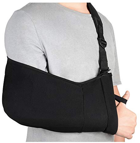 supregear Arm Sling, Arm Support Strap for Women and Men, Adjustable Shoulder Injury Immobilizer - Rotator Cuff Torn, Wrist and Elbow Surgery with Adjustable Padded, Black