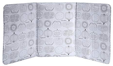 Pannello di protezione anti-schizzi - Paraspruzzi antiaderente da cucina composto da tre elementi, Mantiene Il Piano Cottura puliti Pieghevole salvaspazio, 39 x 84 cm