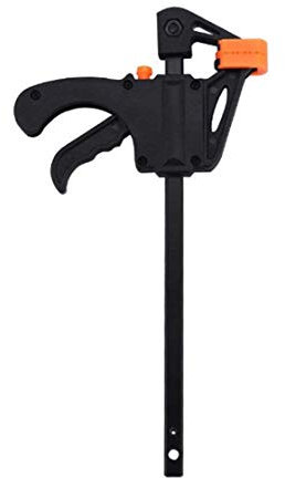 QSCTYG Wood Clamps 2 Pcs 4 Inch Quick Ratchet Release Speed Squeeze Wood Working Work Bar Clamp Clip Kit Spreader Gadget Tool DIY Hand Woodworking 662 (Size : 4 inch 2pcs)