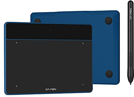 XP-PEN Deco Fun XS Tablette Graphique à Dessin Taille 4x3 Pouces Idéal pour Signature Electronique et Education à Distance - Bleu Océan