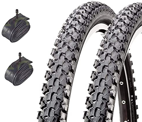 2 Reifen CST 20 x 1,90 (50-406) + Zimmer mit Ventil America (Schrader) für Mountainbike, Mountainbike, Kinderfahrrad