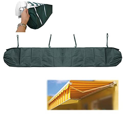 Markisenabdeckung Schutzhülle Outdoor Markise Schutzhülle Terrasse Markise wasserdichte Abdeckung Sonnenschutz Für Markisen,Outdoor Garten Terrasse (3m,Grün)