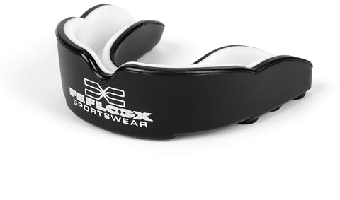 FEFLOGX Unisex Profi Mundschutz, Sport Zahnschutz für MMA, Kampfsport, Boxen, Rugby, Hockey, leicht anpassbar, Komfort, inkl. Hygienebox, Erwachsene