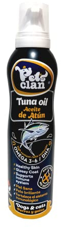 Premium vild tonfiskolja för husdjur | 100 % naturlig | Omega 3 6 DHA-tillskott för hundar, katter.