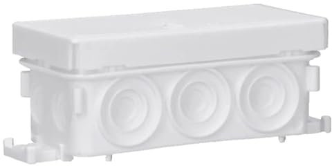 10 Stück Voxura Feuchtraum Aufputz-Verbindungsdose Abzweigdose Verteilerdose 89x42x37mm IP55 Abzweigkasten AP weiß
