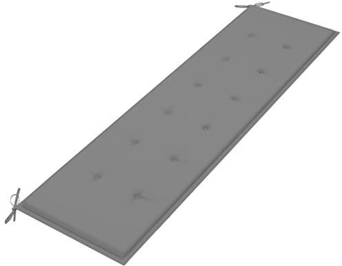 WIFESE Gartenbank-Auflage Grau 180x50x3 cm Sitzkissen Bank Bankauflage Sitzkissen Outdoor Sitzpolster Bank Sitzauflagen Gartenmöbel Universellen Design Geeignet für Gartenbänke im Freien