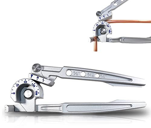 GOLDMAN SERVICE - Piegatrice Manuale 3 in 1 - Curvatrice a 180 Gradi per Tubi Cavi in Rame, Alluminio e Ottone. Dimensioni 1/4, 5/16 e 3/8