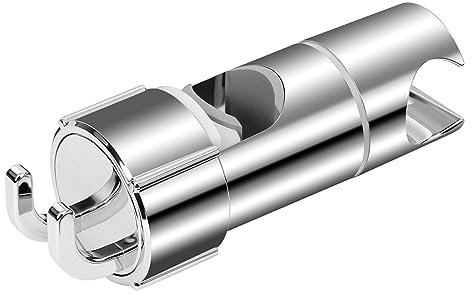 OSDUE Supporto Doccia, Staffa per Soffione Doccia, Supporto per Doccia Senza Foratura, Regolabile 16-27 mm ABS Supporto Soffione Doccia per Soffione Doccia Saliscendi a Mano Bagno, Cromata, Argento