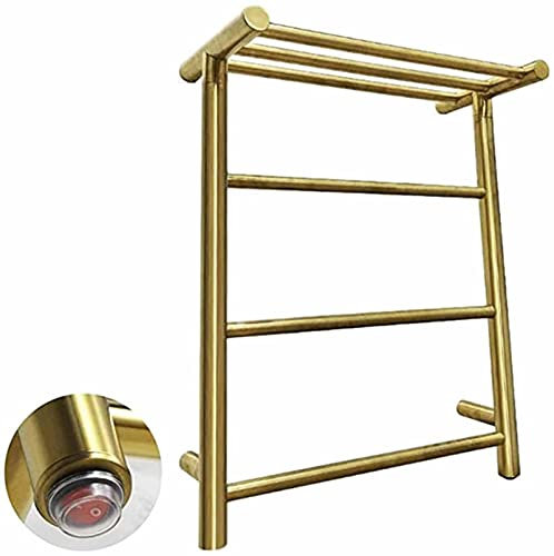 Towel Warmer And Drying Rack, 6 Bars Stainless Steel Heated Towel Rack with Top Shelf Bathroom Radiator, Wall-Mounted Electric Towel Warmer,Plug in
