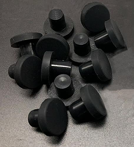 Silicone drilling cover cap, 2mm-14mm Hole Plugs Blanking End Caps Seal T Type Stopper (Color : White, Size : 4.3mm(10pcs)) (Color : Wit, Size (Color : Svart, Size : 4mm(10pcs))